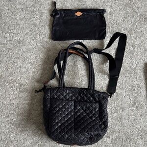 MZ Wallace Black Quilted Crossbody Bag